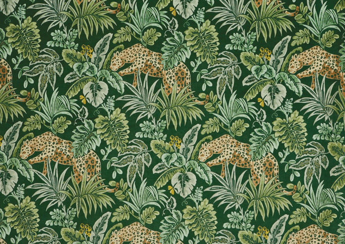 Leopard, Rainforest - Fabric Only - Image 3